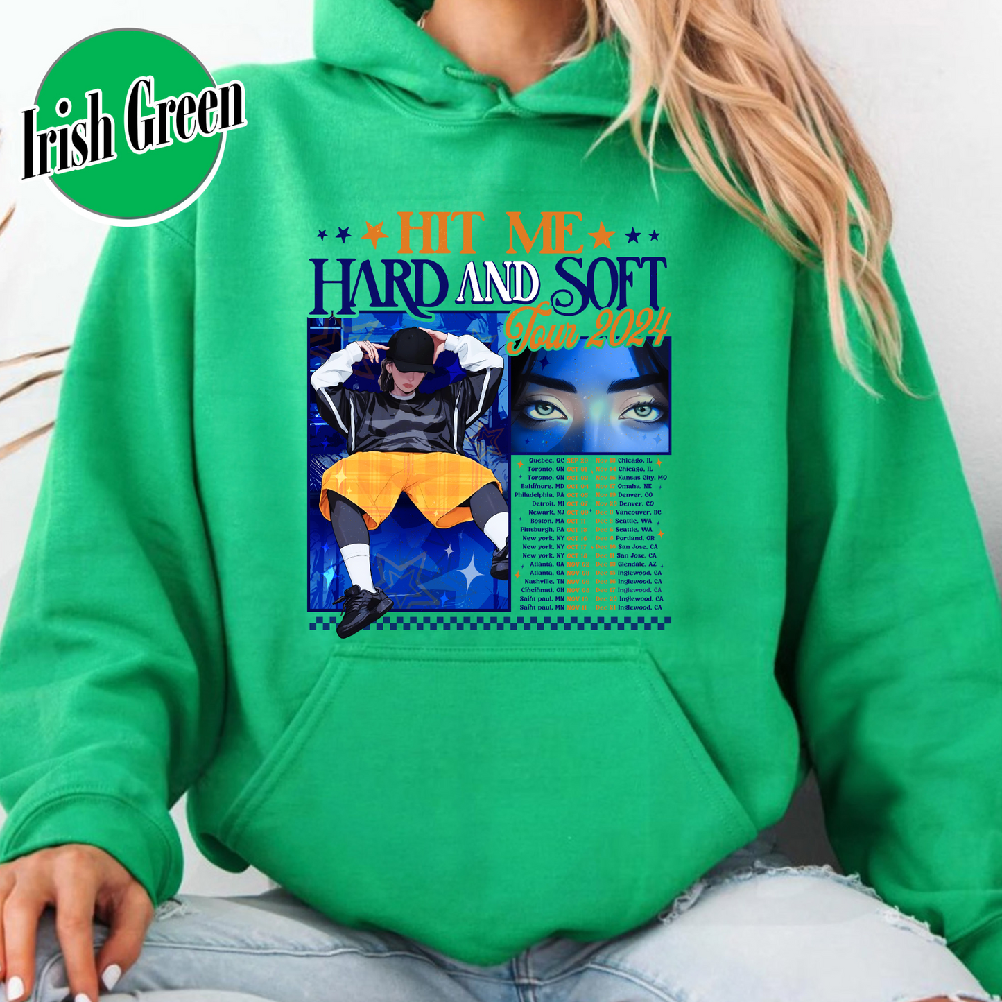 Music Tour Hoodie, Hit Me Hard and Soft Hoodie, BOAF Hoodie, Gift for Her, Women Hoodie