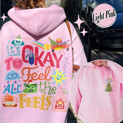 Its Okay To Feel All the Feels Hoodie, Its Okay To Feel All the Feels Kids, It Is Okay To Feel, Mental Health Hoodie, Christmas All the Feels