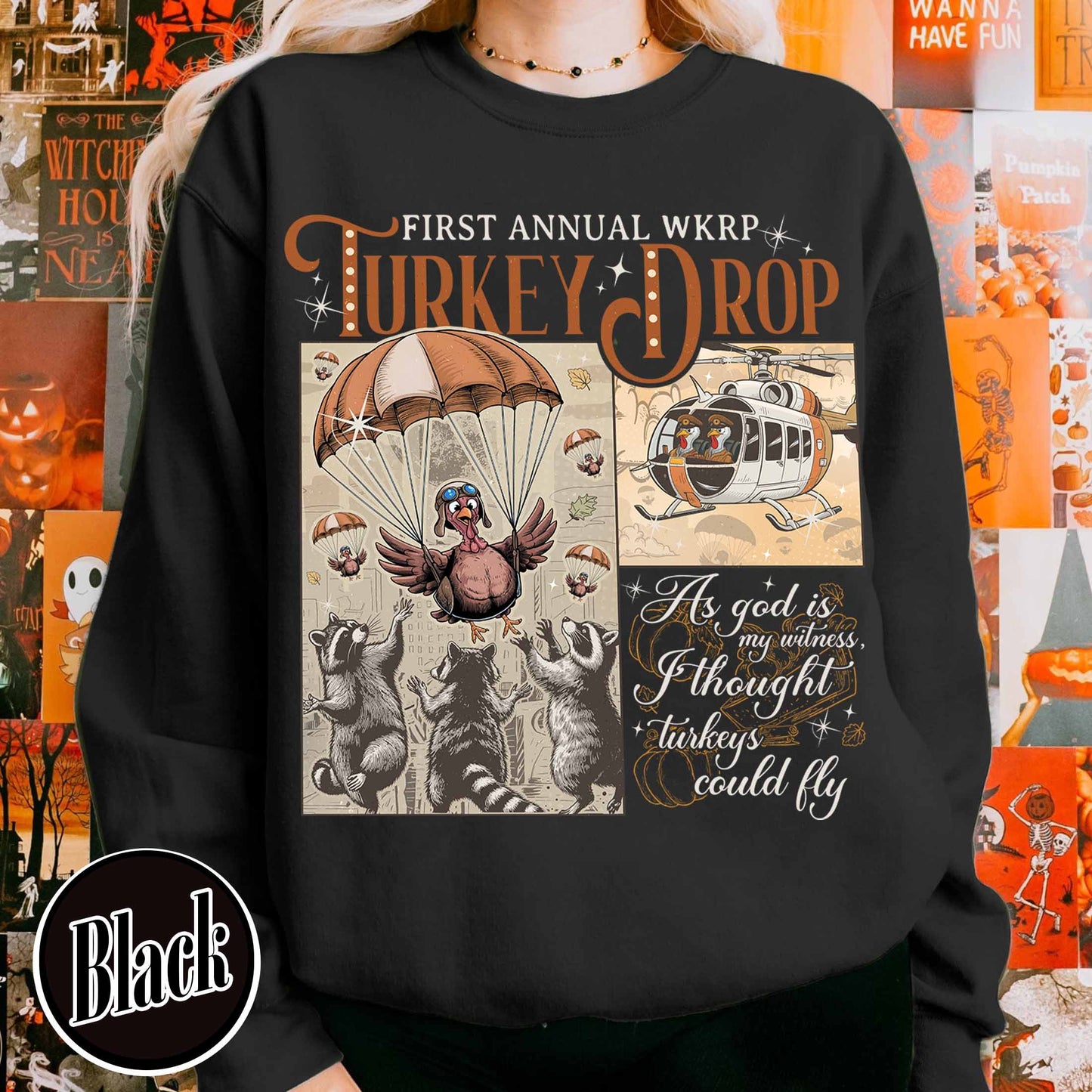 Turkey Drop Sweatshirt, First Annual Thanksgiving Day, Thanksgiving Sweatshirt, Thanksgiving Humorous Sweatshirt, Retro Pumpkin Season Sweatshirt, Fall Sweatshirt