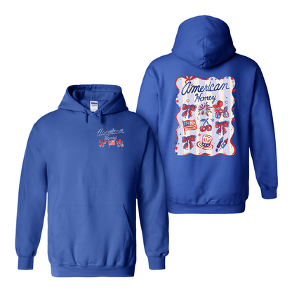4th of July Hoodie, American Honey Coquette Hoodie, Girly Independence Day USA Hoodie
