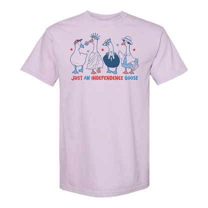 4th of July Comfort Color Shirt, Just an Independence Goose Shirt, Patriotic Feminist 4th of July Shirt
