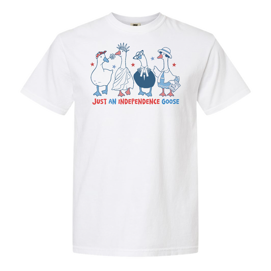 4th of July Comfort Color Shirt, Just an Independence Goose Shirt, Patriotic Feminist 4th of July Shirt