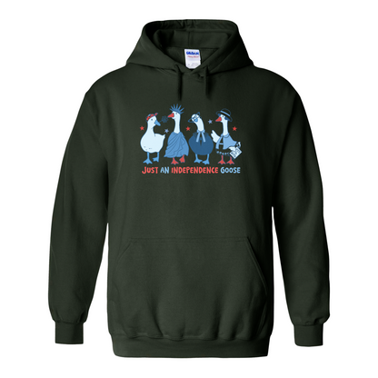 4th of July Hoodie, Just an Independence Goose Hoodie, Patriotic Feminist 4th of July Hoodie