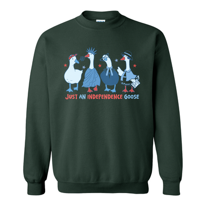 4th of July Sweatshirt, Just an Independence Goose Sweatshirt, Patriotic Feminist 4th of July Sweatshirt