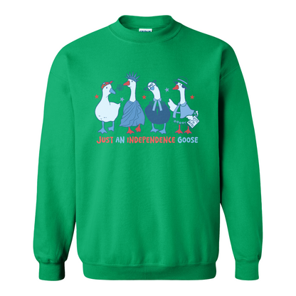 4th of July Sweatshirt, Just an Independence Goose Sweatshirt, Patriotic Feminist 4th of July Sweatshirt
