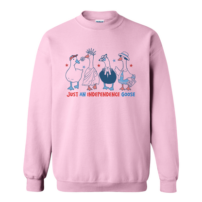 4th of July Sweatshirt, Just an Independence Goose Sweatshirt, Patriotic Feminist 4th of July Sweatshirt