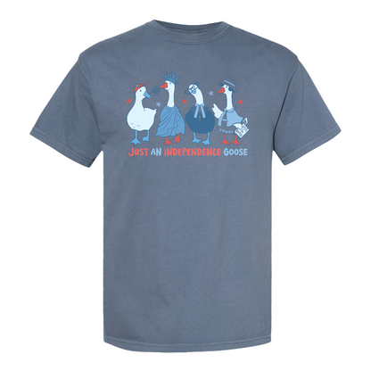 4th of July Comfort Color Shirt, Just an Independence Goose Shirt, Patriotic Feminist 4th of July Shirt
