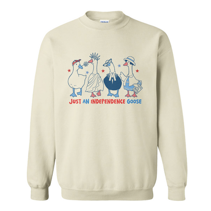 4th of July Sweatshirt, Just an Independence Goose Sweatshirt, Patriotic Feminist 4th of July Sweatshirt