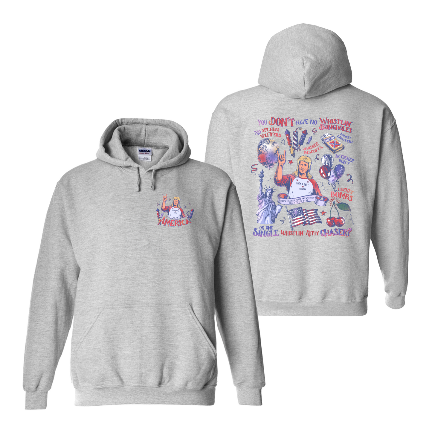 4th of July Hoodie, You Dont Have No Whistling Bungholes Hoodie, Funny Distressed American Flag Hoodie