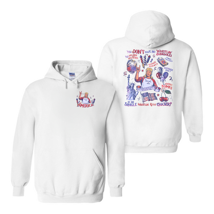 4th of July Hoodie, You Dont Have No Whistling Bungholes Hoodie, Funny Distressed American Flag Hoodie