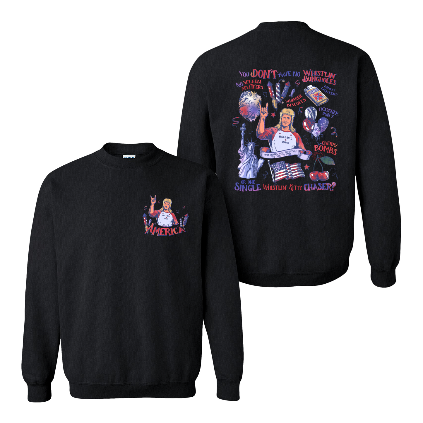 4th of July Sweatshirt, You Dont Have No Whistling Bungholes Sweatshirt, Funny Distressed American Flag Sweatshirt