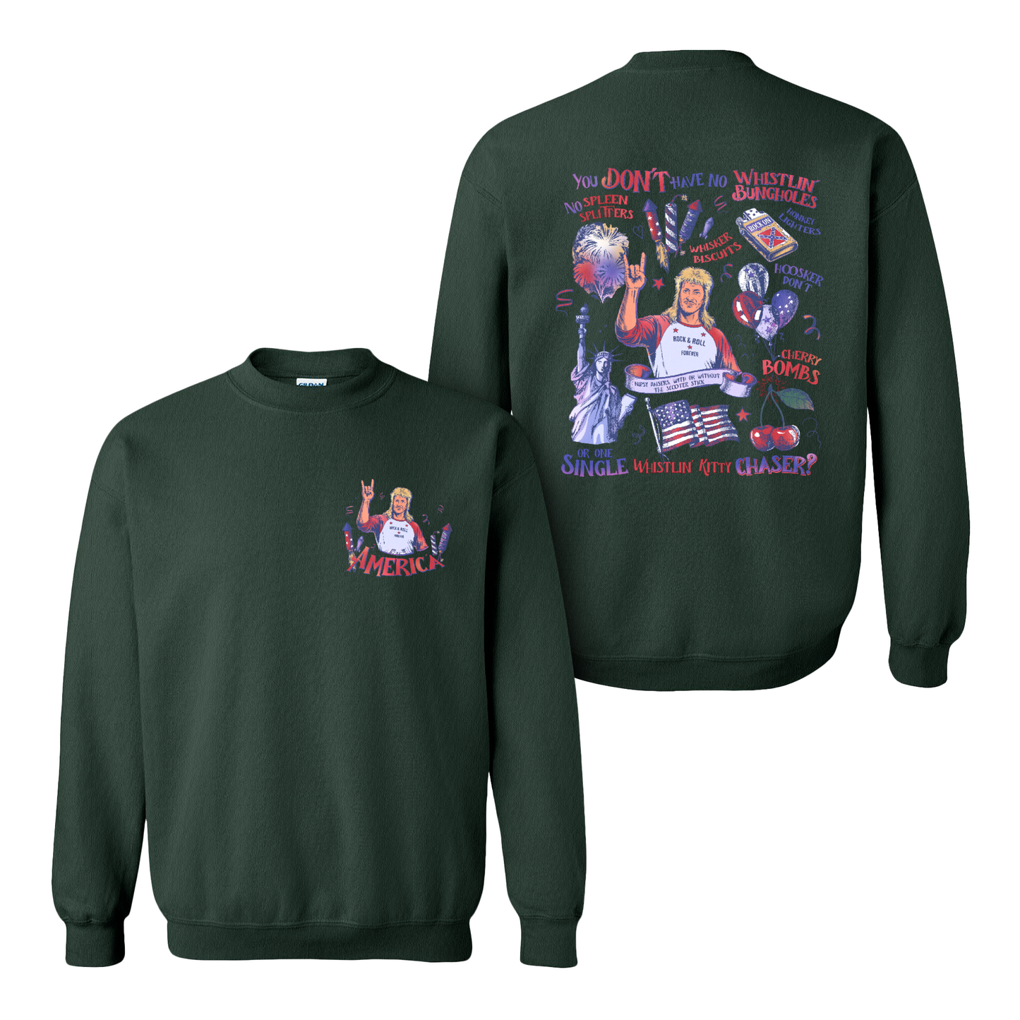 4th of July Sweatshirt, You Dont Have No Whistling Bungholes Sweatshirt, Funny Distressed American Flag Sweatshirt