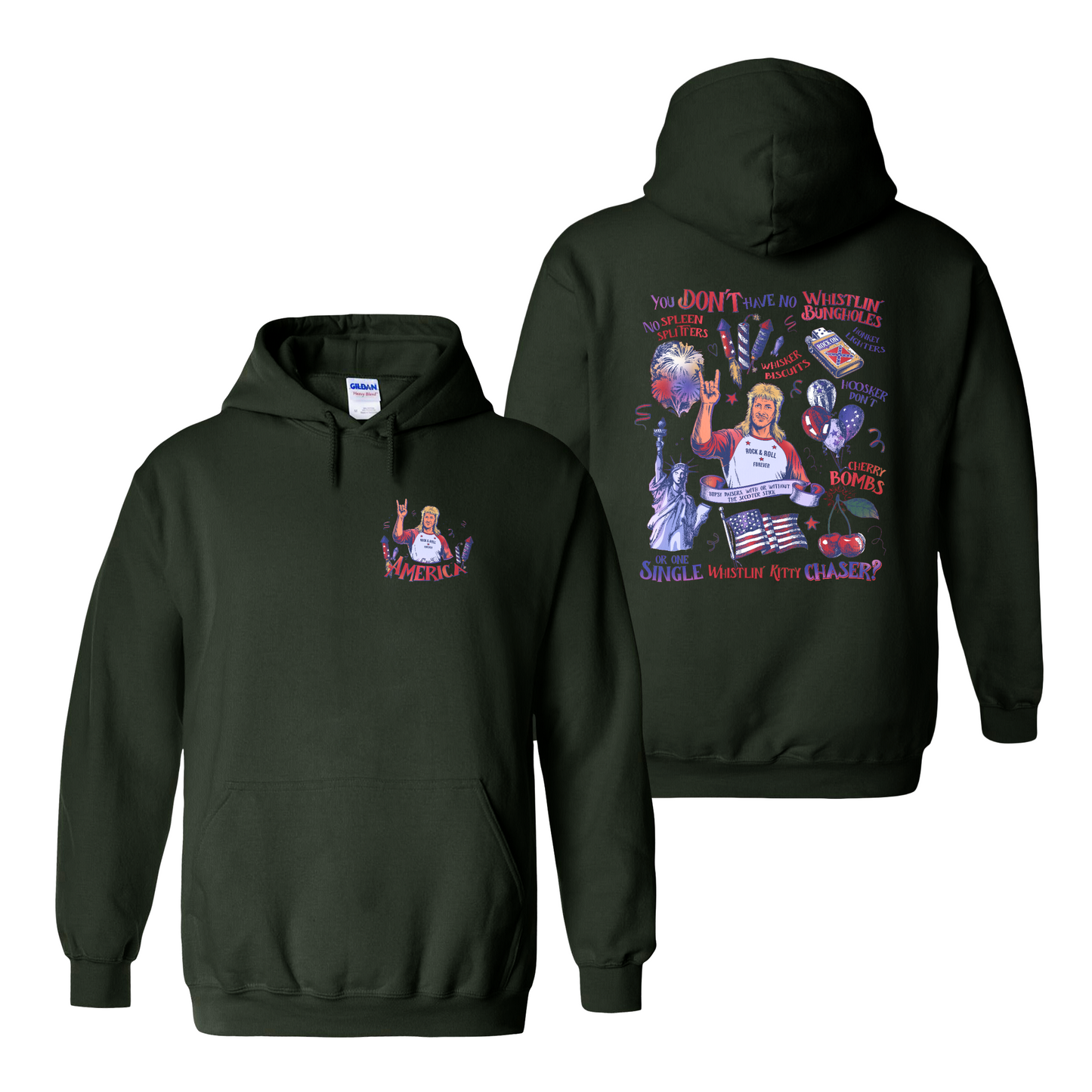 4th of July Hoodie, You Dont Have No Whistling Bungholes Hoodie, Funny Distressed American Flag Hoodie