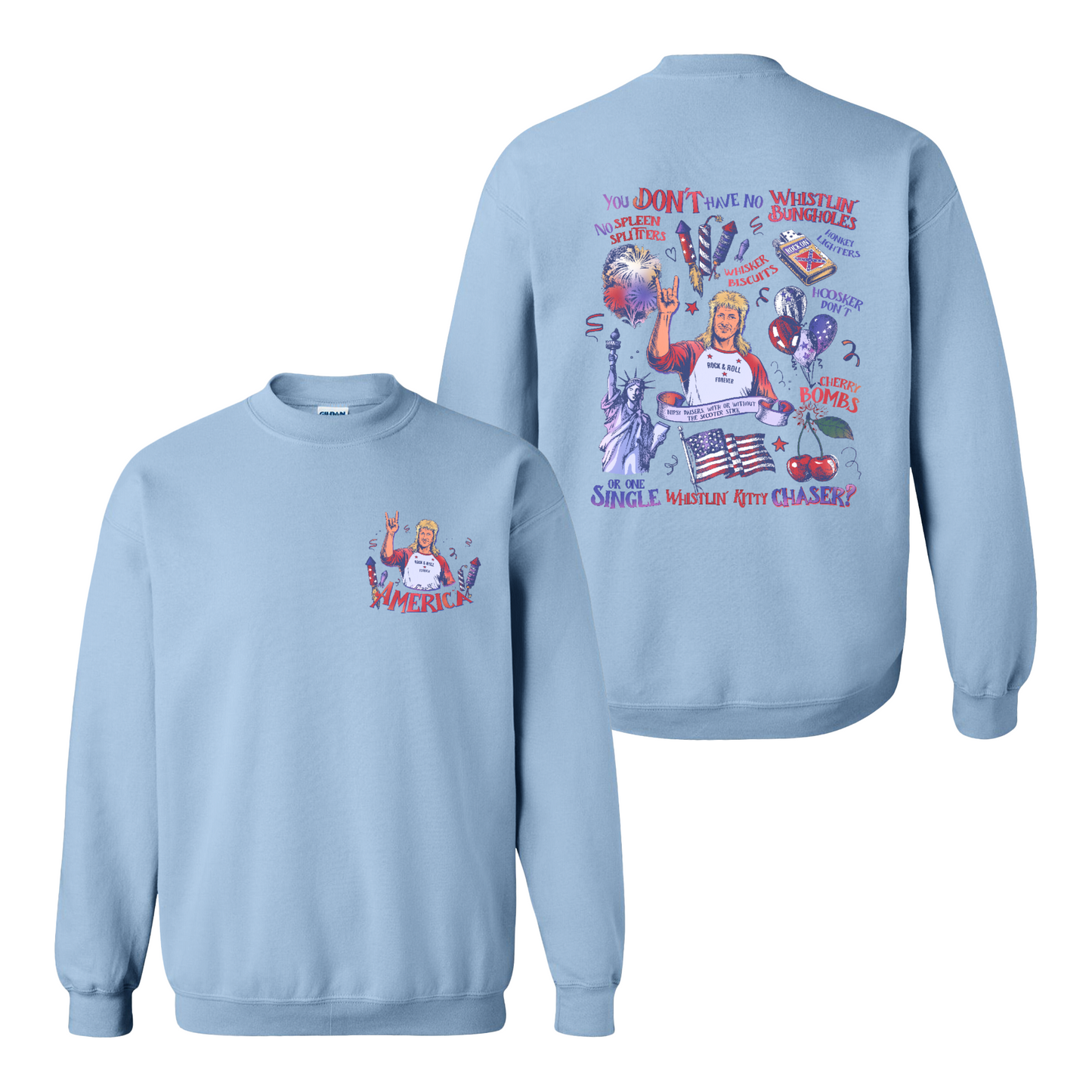 4th of July Sweatshirt, You Dont Have No Whistling Bungholes Sweatshirt, Funny Distressed American Flag Sweatshirt