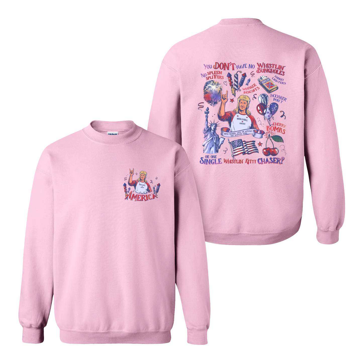 4th of July Sweatshirt, You Dont Have No Whistling Bungholes Sweatshirt, Funny Distressed American Flag Sweatshirt