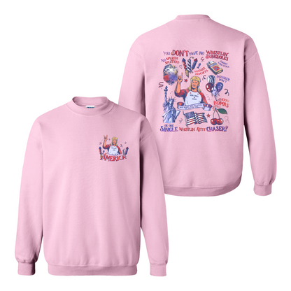 4th of July Sweatshirt, You Dont Have No Whistling Bungholes Sweatshirt, Funny Distressed American Flag Sweatshirt