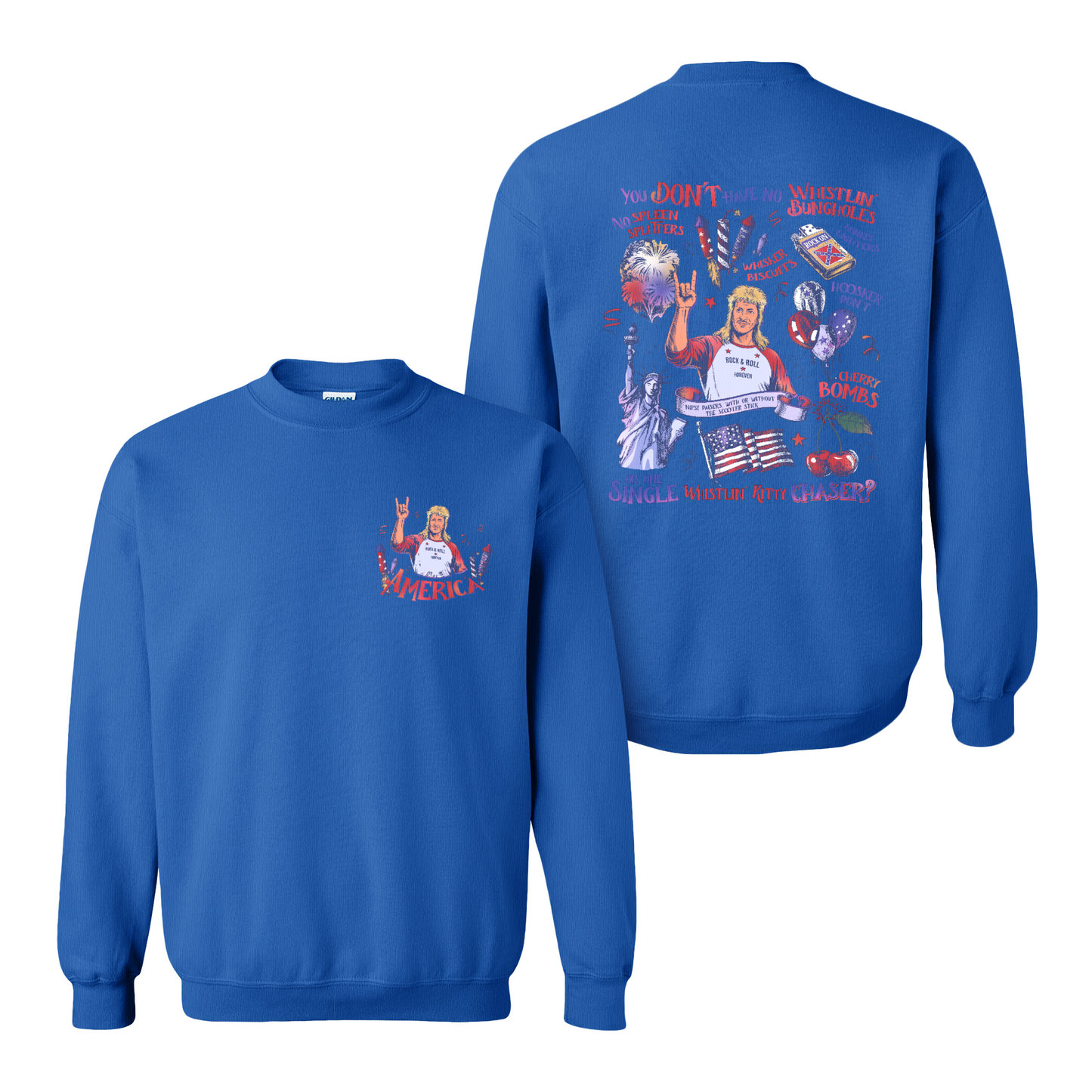 4th of July Sweatshirt, You Dont Have No Whistling Bungholes Sweatshirt, Funny Distressed American Flag Sweatshirt