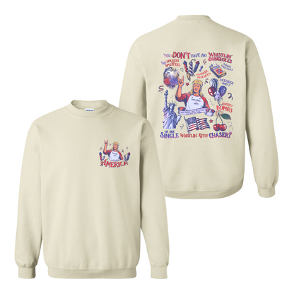 4th of July Sweatshirt, You Dont Have No Whistling Bungholes Sweatshirt, Funny Distressed American Flag Sweatshirt