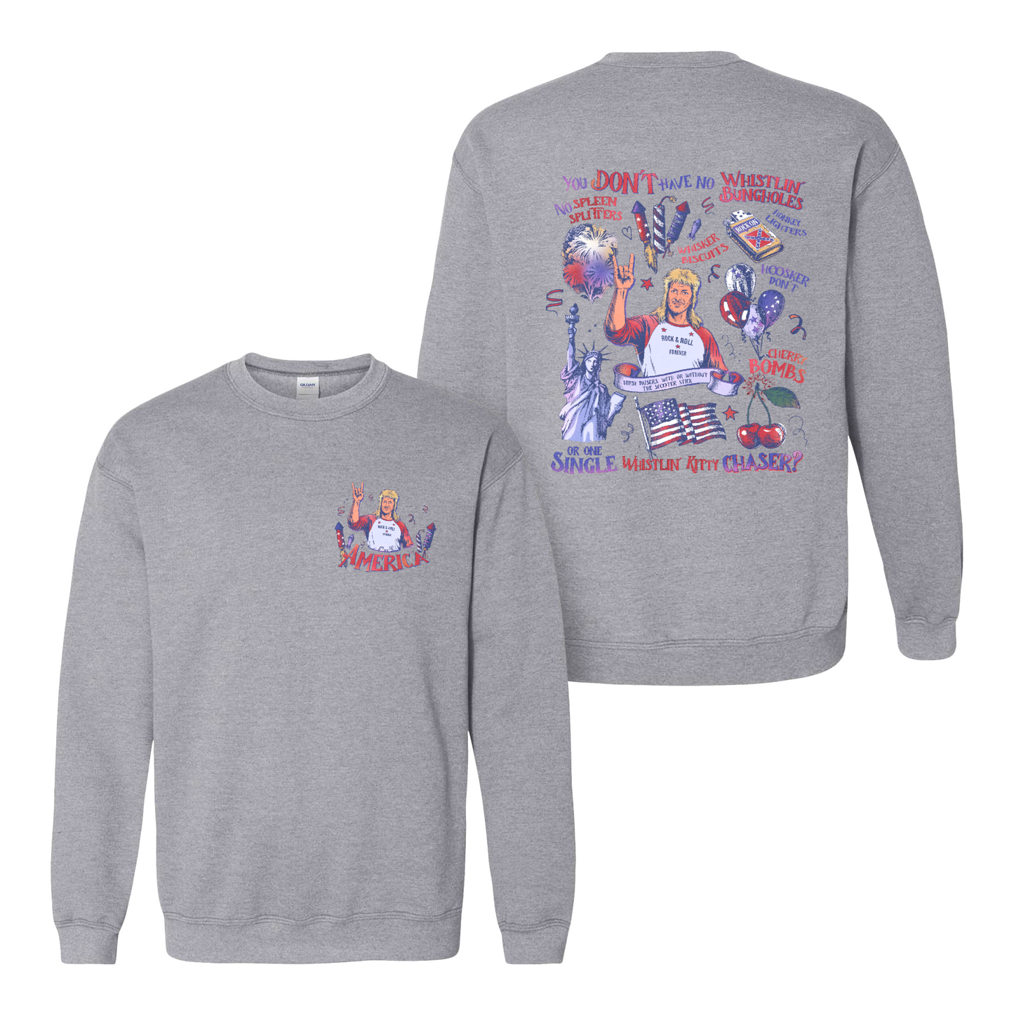 4th of July Sweatshirt, You Dont Have No Whistling Bungholes Sweatshirt, Funny Distressed American Flag Sweatshirt