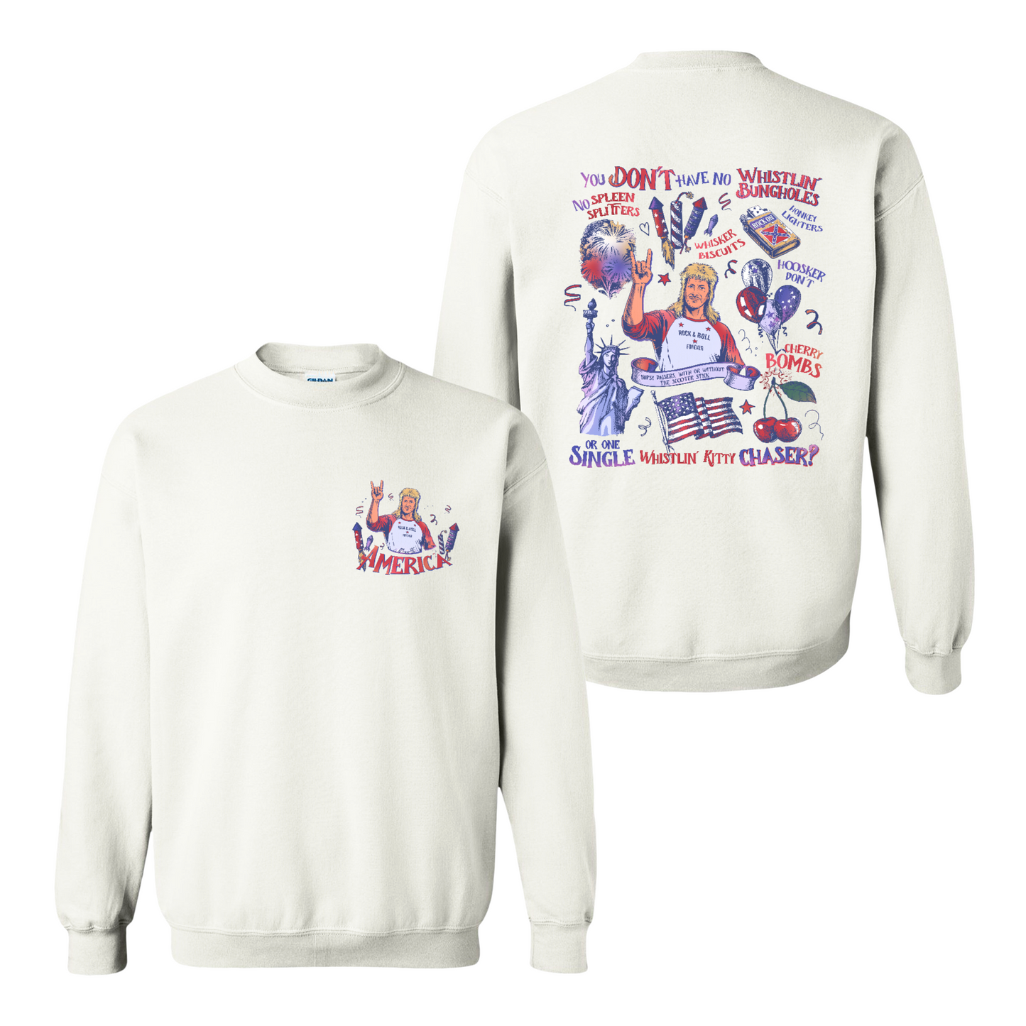 4th of July Sweatshirt, You Dont Have No Whistling Bungholes Sweatshirt, Funny Distressed American Flag Sweatshirt