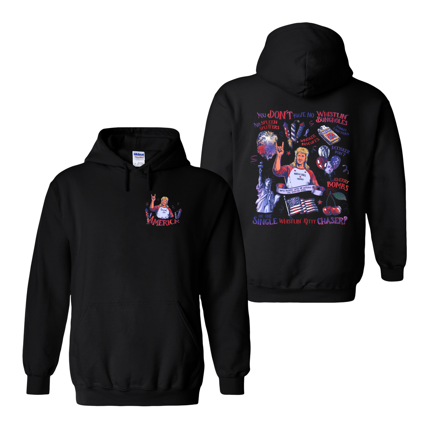 4th of July Hoodie, You Dont Have No Whistling Bungholes Hoodie, Funny Distressed American Flag Hoodie