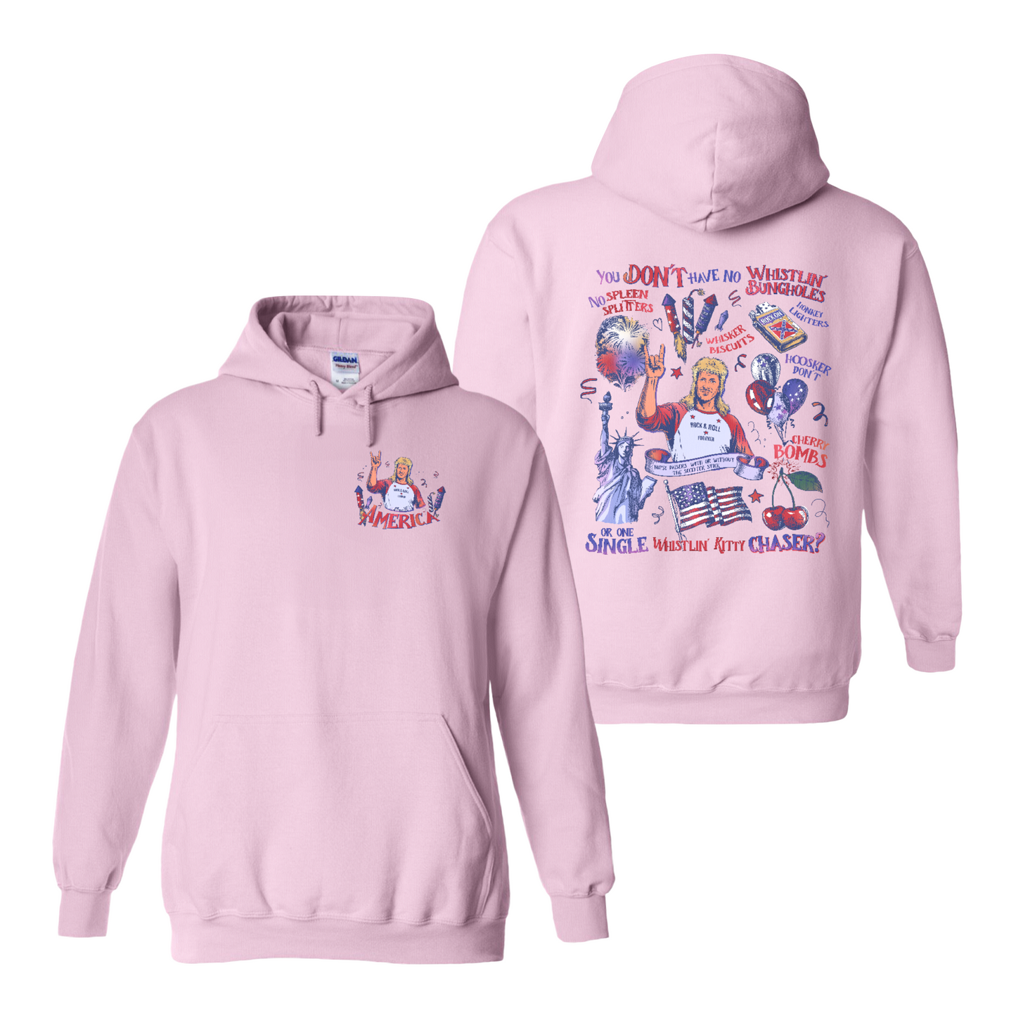 4th of July Hoodie, You Dont Have No Whistling Bungholes Hoodie, Funny Distressed American Flag Hoodie