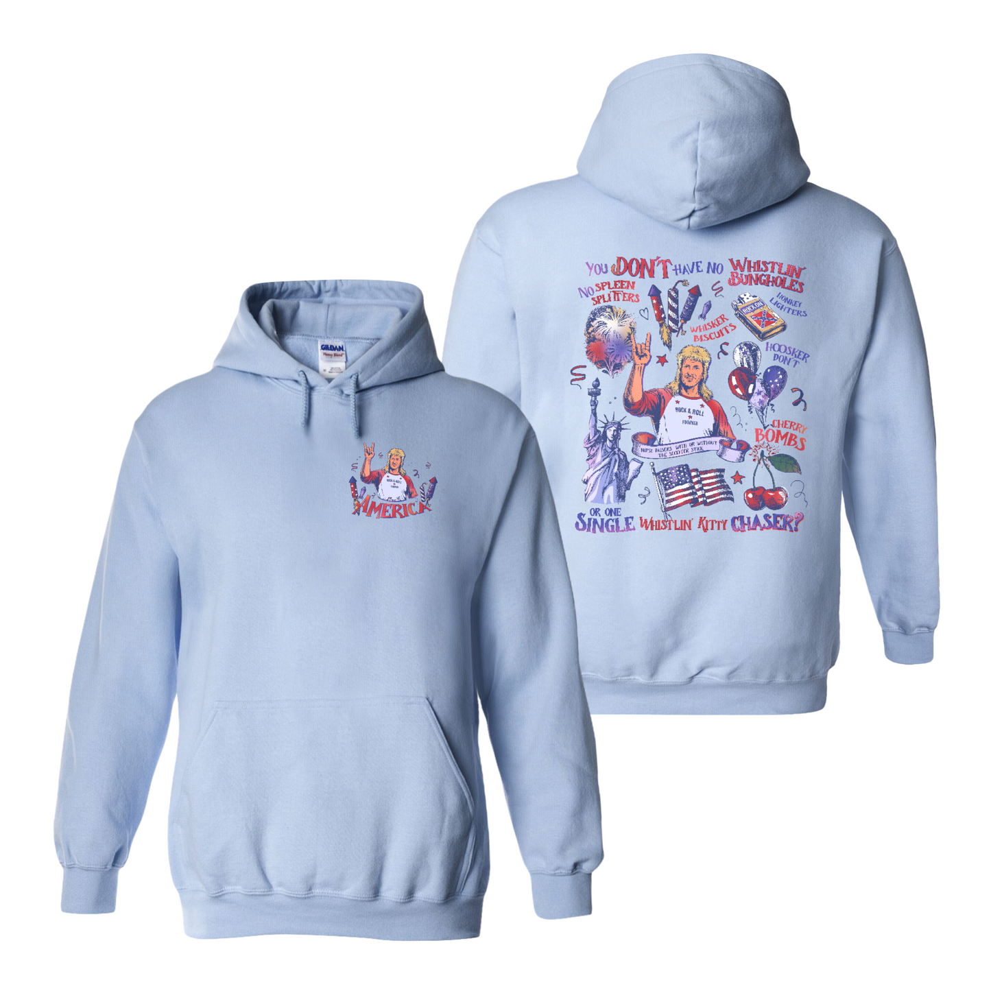 4th of July Hoodie, You Dont Have No Whistling Bungholes Hoodie, Funny Distressed American Flag Hoodie