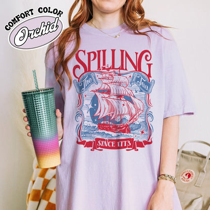4th of July Party Comfort Colors Shirt, Spilling The Tea Since 1773 Shirt,Usa Patriotic Tee