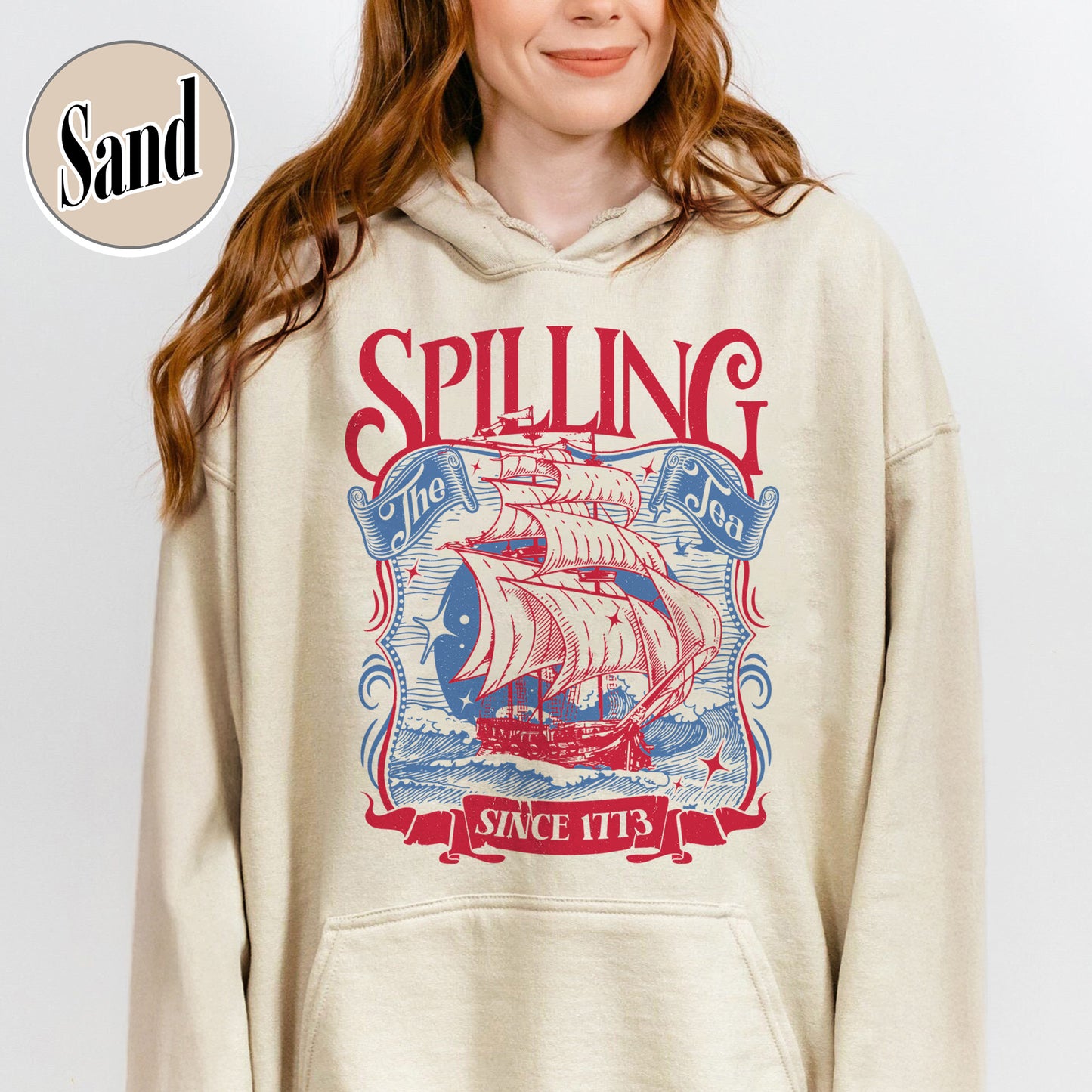 4th of July Party Hoodie, Spilling The Tea Since 1773 Hoodie,Usa Patriotic Hoodie