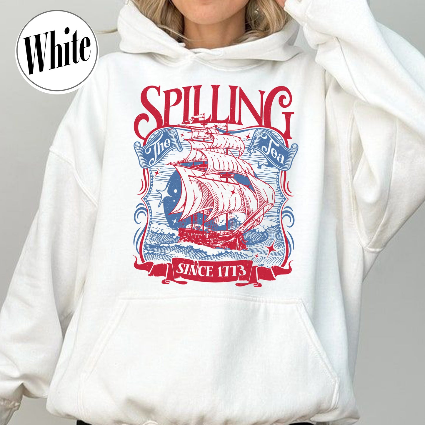 4th of July Party Hoodie, Spilling The Tea Since 1773 Hoodie,Usa Patriotic Hoodie
