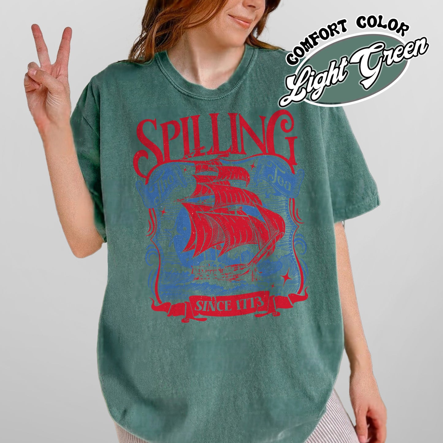 4th of July Party Comfort Colors Shirt, Spilling The Tea Since 1773 Shirt,Usa Patriotic Tee