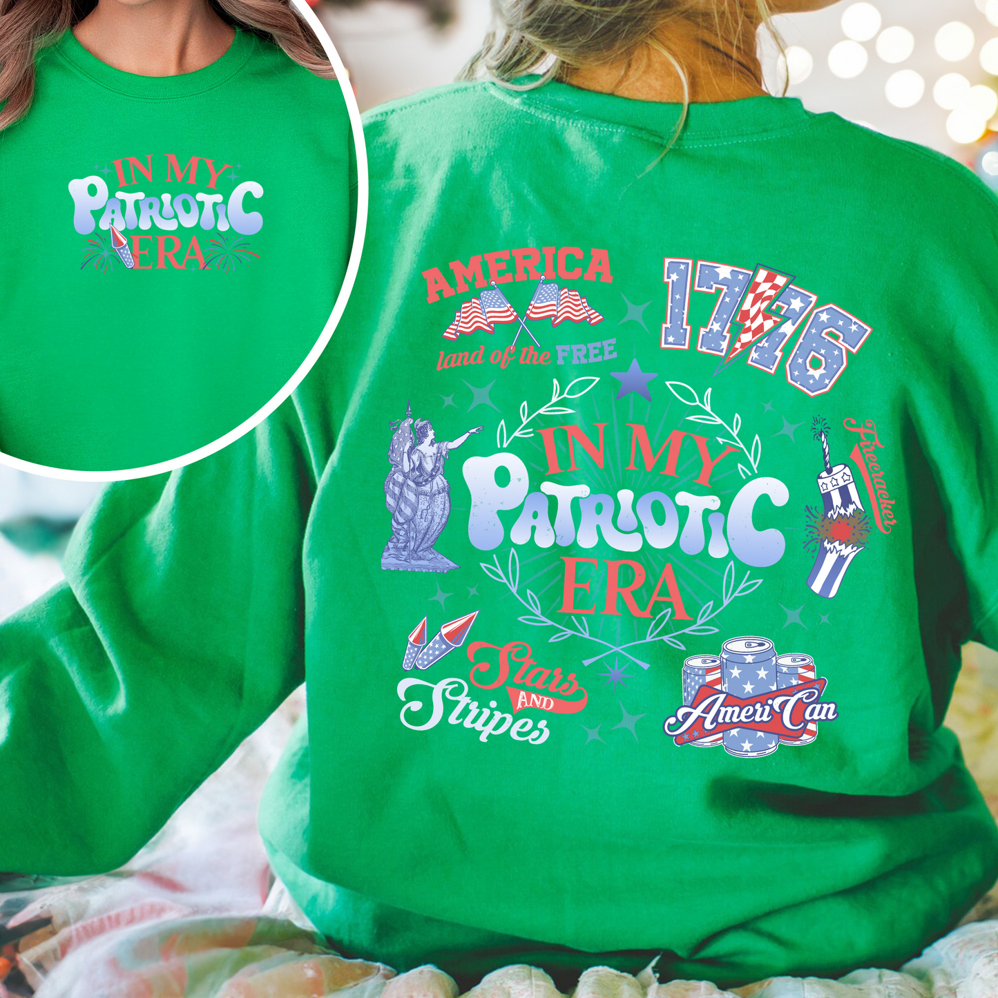 Patriotic Sweatshirt, America Retro Sweatshirt, Red White And Blue, Independence Day, Usa Flag, 4th Of July, Fourth Of July Sweatshirt