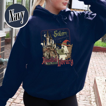 Halloween Book Lover Hoodie, the Haunted Library Hoodie, Salem Book Club Hoodie