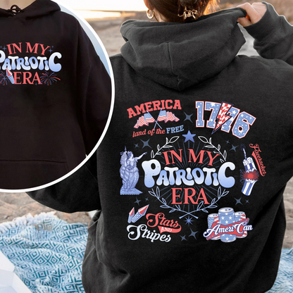 Patriotic Hoodie, America Retro Hoodie, Red White And Blue, Independence Day, Usa Flag, 4th Of July, Fourth Of July Hoodie