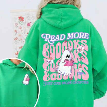 Halloween Book Lover Hoodie, Read More Booooks Halloween Hoodie, Spooky Season Hoodie