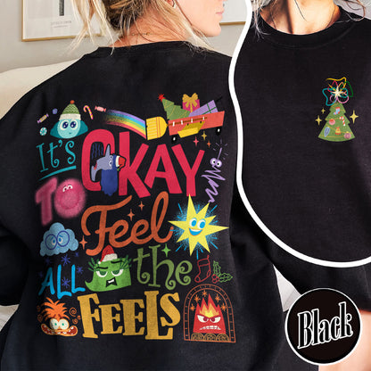 Its Okay To Feel All the Feels Sweatshirt, Its Okay To Feel All the Feels Kids, It Is Okay To Feel, Mental Health Sweatshirt, Christmas All the Feels