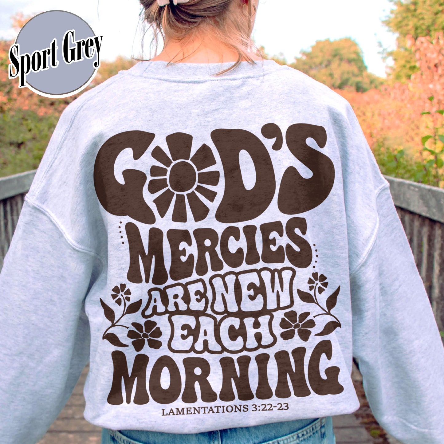 Boho Christian Sweatshirt, Jesus Sweatshirt, His Mercies Are New Sweatshirt, Bible Verse Sweatshirt, Aesthetic Christian Sweatshirt, Christian Streetwear Sweatshirt, Jesus Sweatshirt