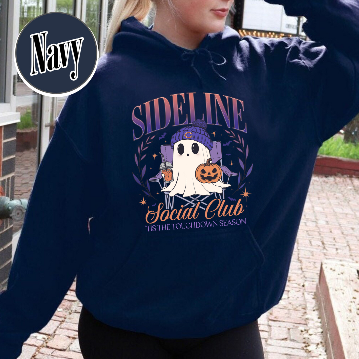 Custom Game Day Social Club Football Hoodie, Personalized Sideline Social Club Football Hoodie