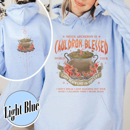 Nesta Archeron Hoodie, Cauldron Blessed Hoodie,Nesta Archeron Cauldron Blessed,Nesta Archeron Gifts, Acosf Hoodie,Lady Death,Bookish Gift