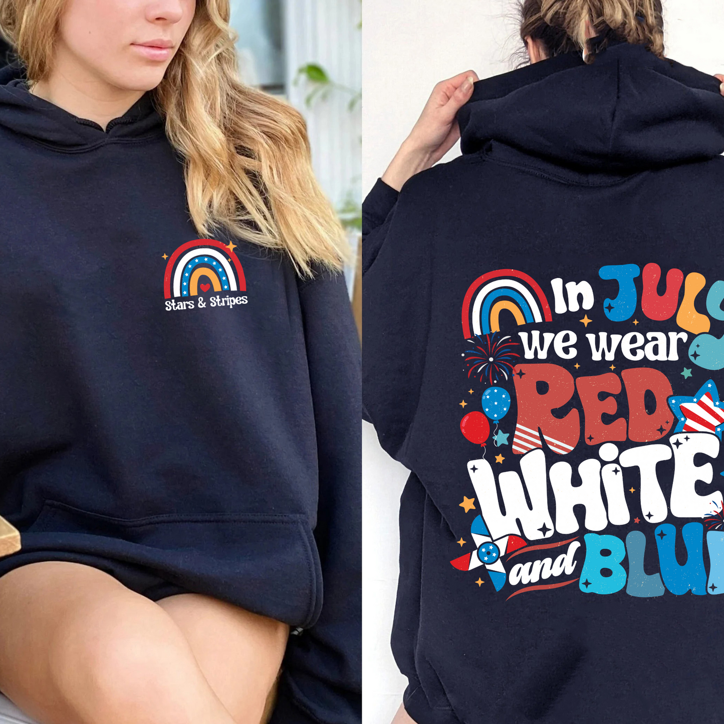 Firecracker Hoodie For 4th Of July, Stars And Stripes Hoodie, Red White And Blue, Cute 4th Of July, Usa Hoodie, Patriotic Hoodie