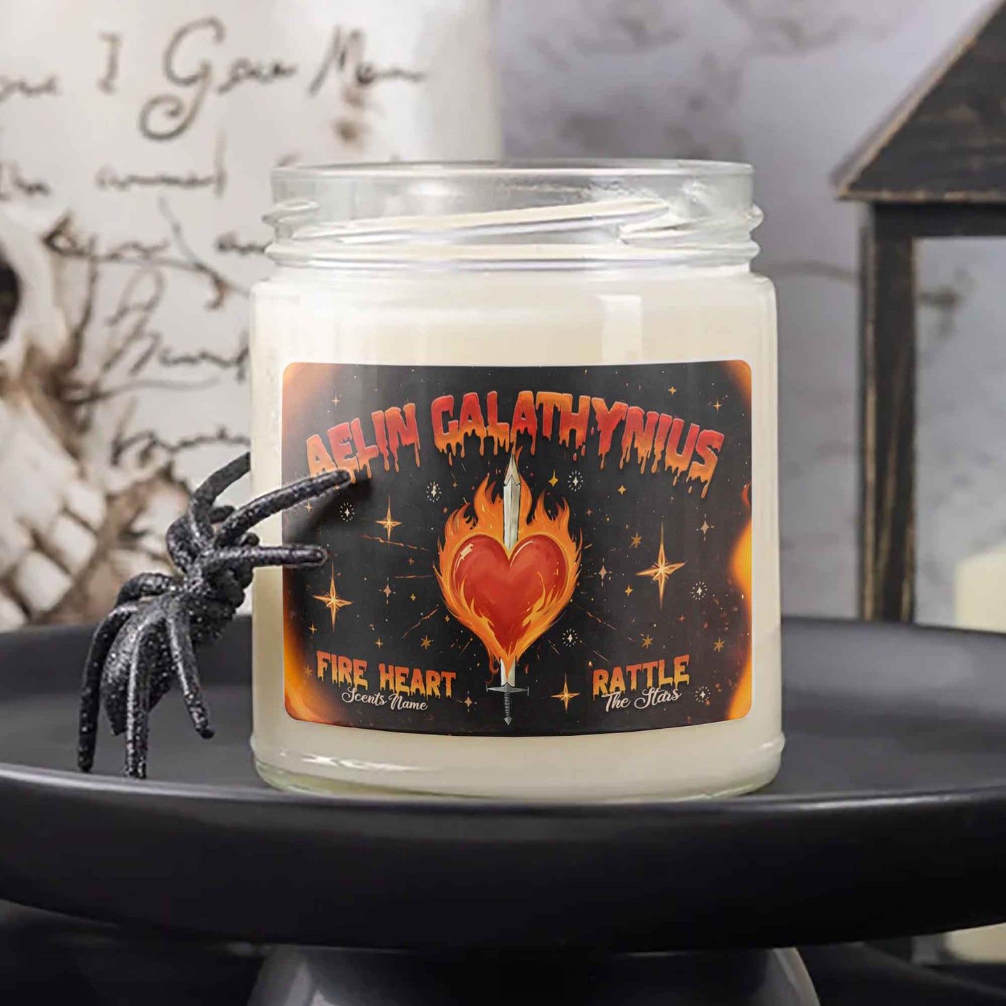 Book Character Candle, Sarah J Mass Candle, Book Themed Candles, Aelin Galathynius Fireheart, Bookish Gift, Terrasen Candle, Late Night Reader