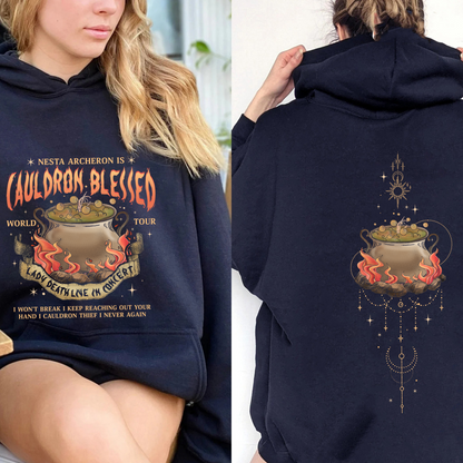 Nesta Archeron Hoodie, Cauldron Blessed Hoodie,Nesta Archeron Cauldron Blessed,Nesta Archeron Gifts, Acosf Hoodie,Lady Death,Bookish Gift