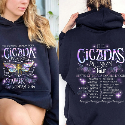 The Cicadas Reunion Tour Summer 2024 Hoodie, Year of the Cicada Hoodie, TNature Lover Gift, Year of the Cicada, Insect Lover