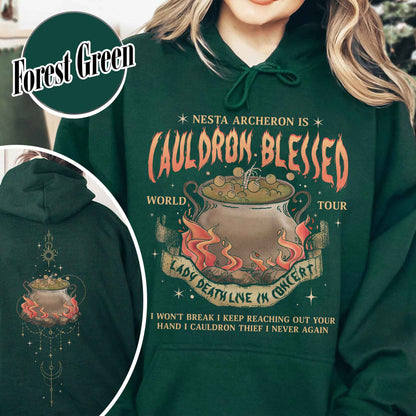 Nesta Archeron Hoodie, Cauldron Blessed Hoodie,Nesta Archeron Cauldron Blessed,Nesta Archeron Gifts, Acosf Hoodie,Lady Death,Bookish Gift