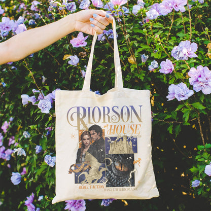 Xaden Riorson House Tote Bag, Fourth Wing Merch, Iron Flame Bag, Rebecca Yarros, Fourth Wing Bag, Book Tok Merch, Book Lover Gift