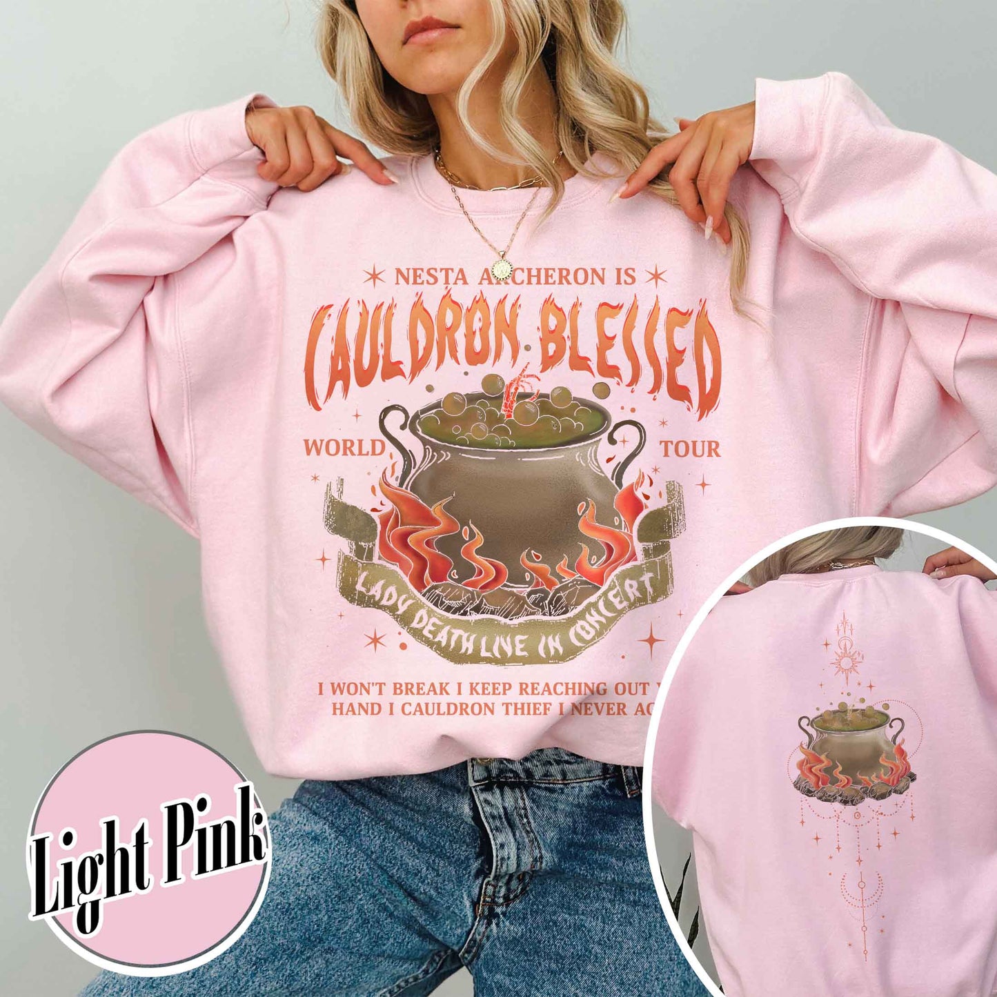 Nesta Archeron Sweatshirt, Cauldron Blessed Sweatshirt,Nesta Archeron Cauldron Blessed,Nesta Archeron Gifts, Acosf Sweatshirt,Lady Death,Bookish Gift
