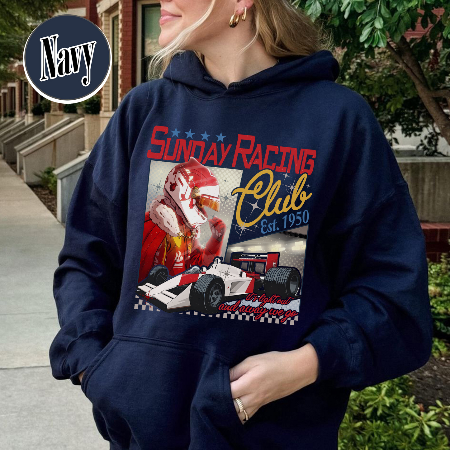 Formula 1 Hoodie, Sunday Racing Club Fan Collection, Racing Car Outfit Hoodie