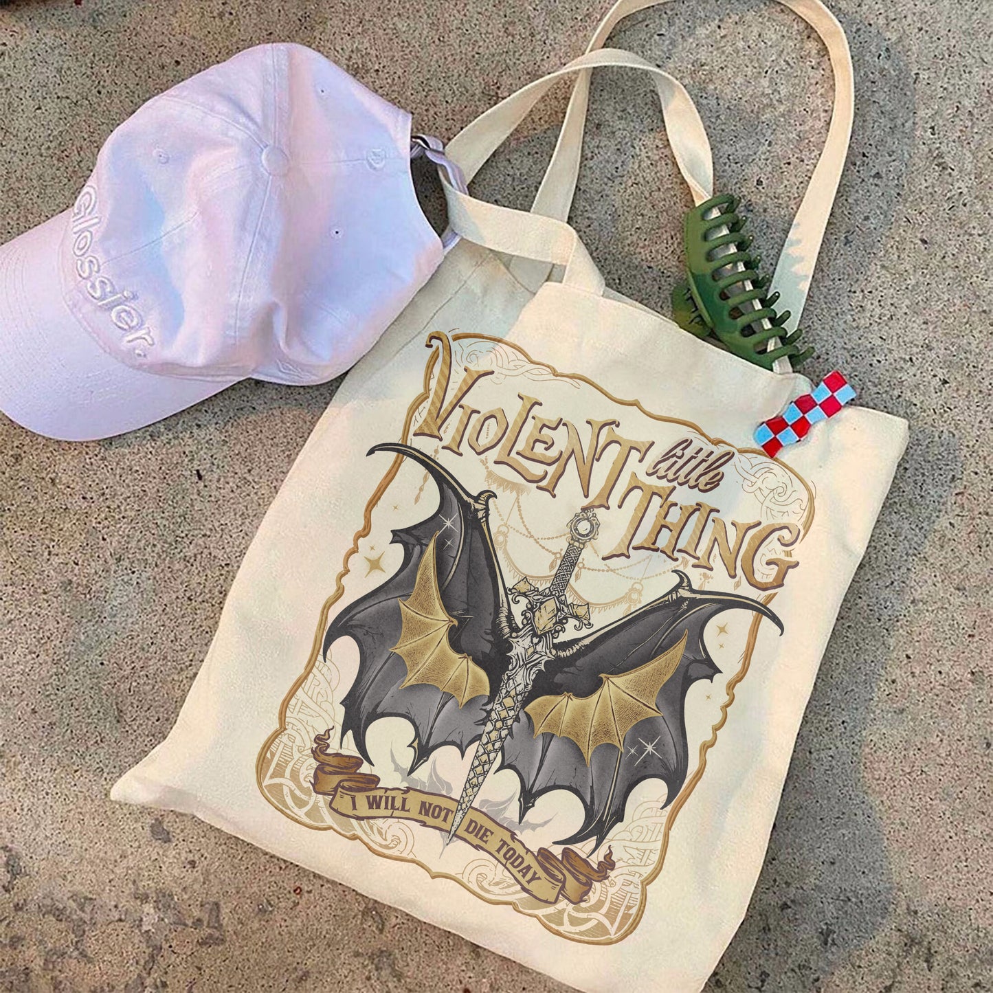 Dragon Rider Tote Bag, Violent Little Thing Collection Bag