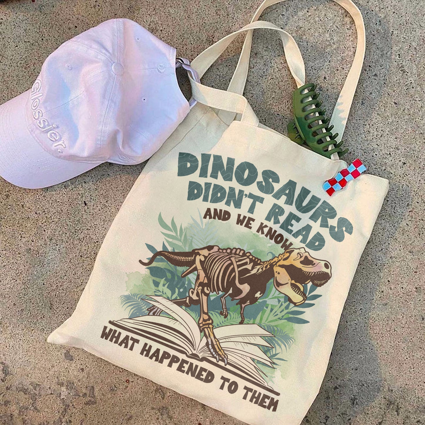 Dinosaurs Didn’t Read And We Know What Happen to Them Bag, Dinosaurs Bag, Dino Bag, Funny Reading Bag, Dino-Four Bag, Reading Gifts,