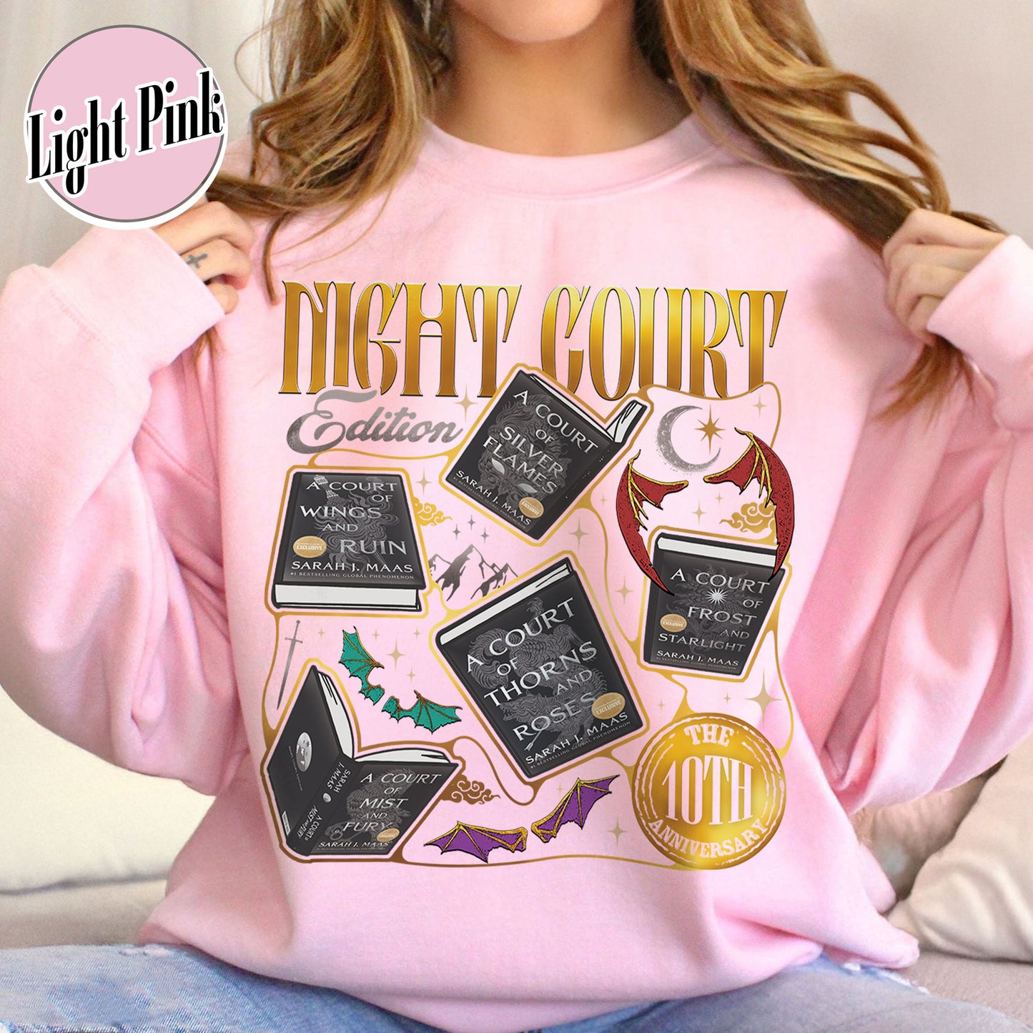 ACOTAR the Night Court 10th Anniversary Edition Sweatshirt, SJM Merch, Gift for Book Lover